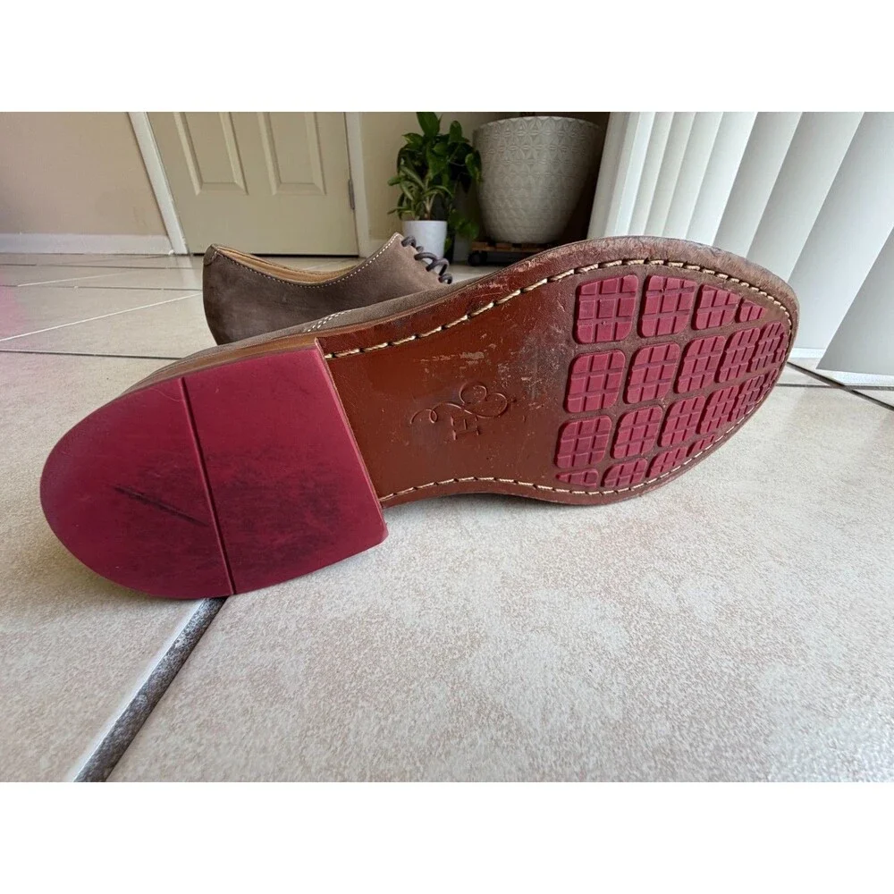 Cole Haan Colton Plain Toe Derby Oxfords Men's Size 9 M Brown Suede C12421